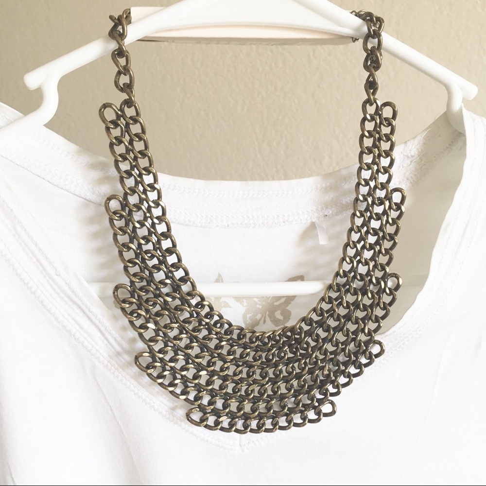 ASOS Chunky statement necklace gold metal